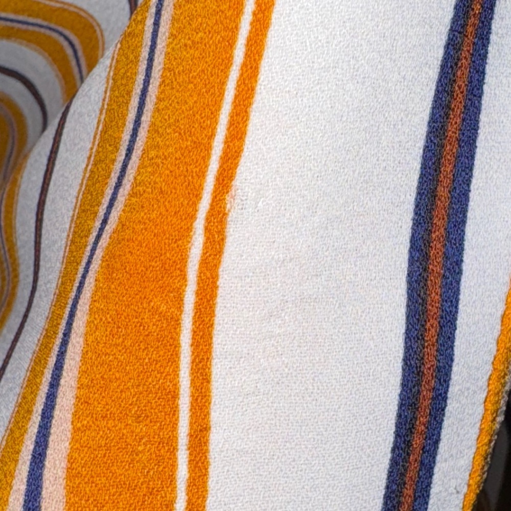 Small forever 21 Striped Sleeveless Top - Orange, White, and Black - Picture 5 of 6